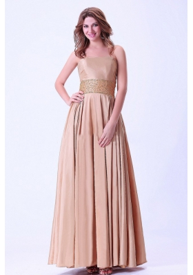 Beaded Prom Evening Dress Ankle-length Chiffon