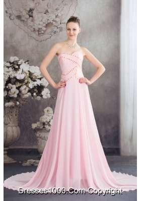 Sweetheart Empire Court Train Prom Dress