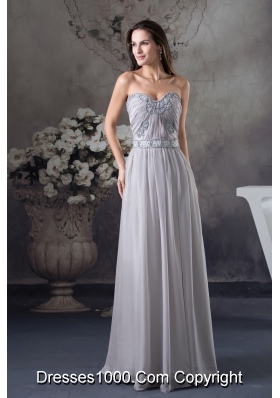 Discount Beading Column Sweetheart long Gray 2013 Prom Dress