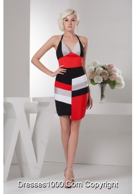 Halter Top Sheath Multi-color Mini-length Prom Dress Fast Delivery