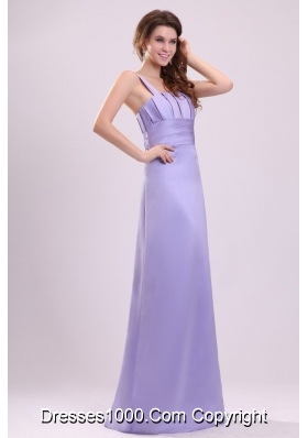 Fancy One Shoulder Lavender Taffeta Prom Formal Dress for Lady