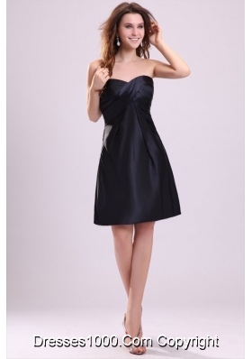 Sweetheart Ruching Taffeta Knee-length Prom Cocktail Dress