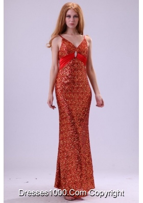 Sexy Red Sequins Prom Dress with Paillette On Sale