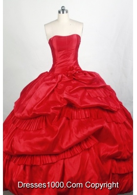 Popular Ball gown Strapless Floor-length Quinceanera Dresses