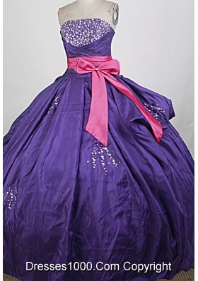 Pretty Ball Gown Strapless Floor-length Quinceanera Dress