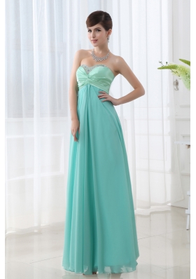 Empire Apple Green Sweetheart Backless Beading Prom Dress