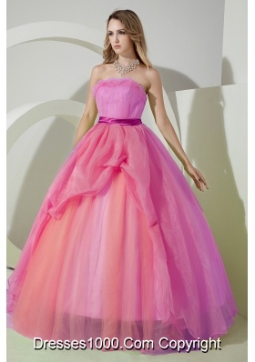 Simple Ball Gown Strapless Beading and Embroidery Dress For Quinceanera