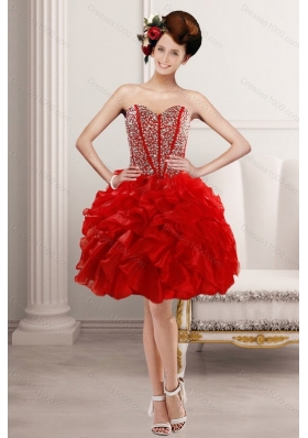 2015 Fashionable Sweetheart Prom with Beading and Ruffles