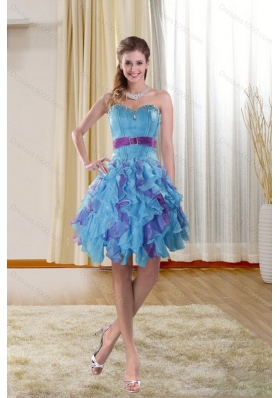 Sexy Sweetheart 2015 Prom Gown with Ruffles and Beading