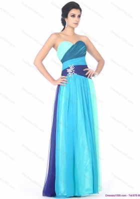 Sexy Multi Color Sweetheart Prom Dresses with Ruffles and Beading