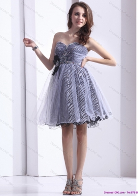 Short New Style Sweetheart Leopard 2015 Prom Dress with Beading