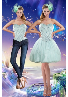 Sweetheart Beading 2015 Detachable Prom Skirts in Apple Green