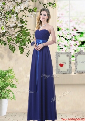 Discount Sweetheart Floor Length Prom Dresses with Sash