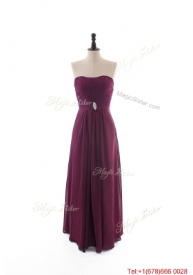 Custom Made Empire Strapless Ruching Prom Dresses with Beading