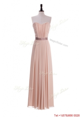 Custom Made Empire Sweetheart Ruching Prom Dresses with Belt