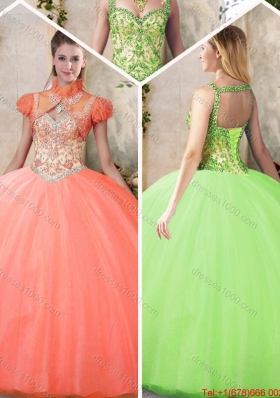 Cheap Straps Sweet 16 Dresses with Beading and Appliques