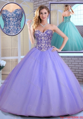 2016 Elegant Ball Gown Sweetheart Quinceanera Gowns with Beading