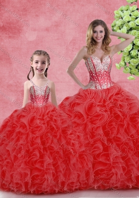 Cheap Ball Gown Sweetheart Princesita With Quinceanera Dresses with in Red