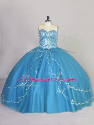 Sleeveless Brush Train Lace Up Beading Ball Gown Prom Dress