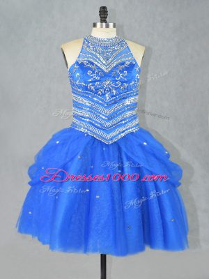 Tulle Sleeveless Mini Length Homecoming Dress and Beading