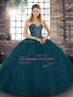 Sleeveless Lace Up Floor Length Beading Quinceanera Gowns