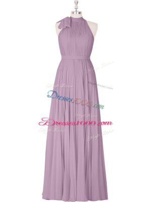 Floor Length A-line Sleeveless Purple Prom Dress Zipper