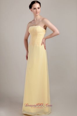 Light Yellow Sheath Dress for Maid of Honor Custom Color