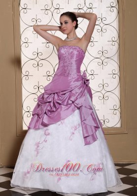 Beading Taffeta and Organza Prom Dress Ruffles Appliques