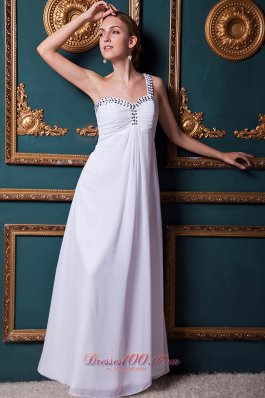 2013 White One Shoulder prom Dress Designer