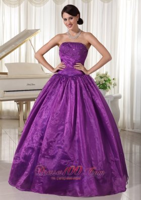 Eggplant Purple 2013 Quinceanera Dress Beading