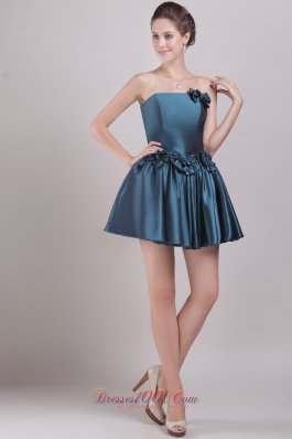 Bowknots Mini-length Homecoming Dress Peacock Green