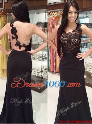 Classical Grey A-line Lace Square Sleeveless Belt Knee Length Zipper Dress for Prom