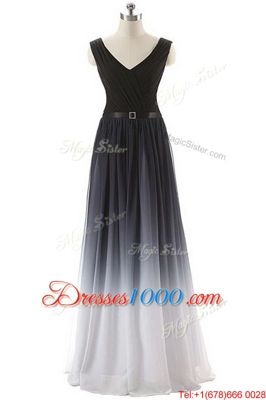 High End Floor Length Column/Sheath Sleeveless Black Lace Up