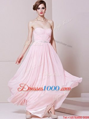 Sleeveless Beading Zipper Evening Dress