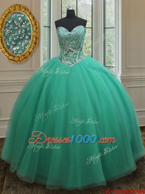 Sumptuous Sleeveless Zipper Floor Length Beading Quinceanera Gowns