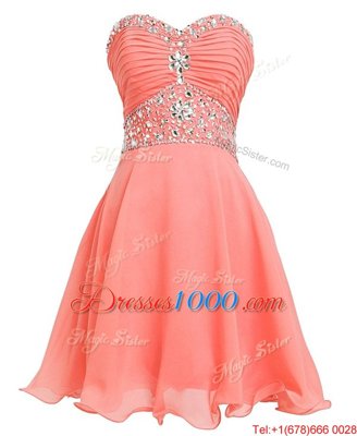 Stylish Sleeveless Beading and Belt Lace Up Prom Evening Gown