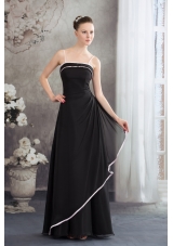 Simple Spaghetti Straps Black Long Prom Dress