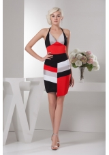 Halter Top Sheath Multi-color Mini-length Prom Dress Fast Delivery