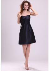 Sweetheart Ruching Taffeta Knee-length Prom Cocktail Dress