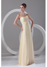 Elegant Empire Chiffon Prom Dress with Sweetheartand Ruching