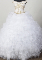 Elegant Ball Gown Off The Shoulder Neckline Floor-length Quinceanera Dress