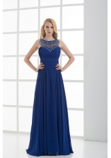 Empire Soop Beading Ruching Floor-length Chiffon Prom Dress