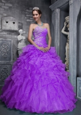 2014 Beautiful Sweetheart with Beading and Appliques for Quinceanera Dress