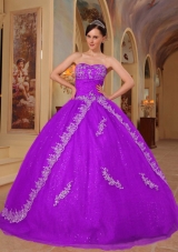 Ball Gown Sweetheart Dresses For a Quinceanera with Embroidery Beading