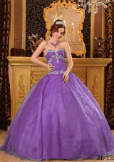 Ball Gown Sweetheart Quinceanera Dress with Organza Appliques