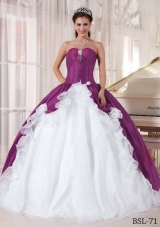 Purple Ball Gown Quinceanera Dresses with Beading