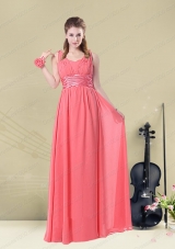 Super Hot Straps Floor Length Prom Dress with Belt