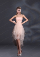 Appliques Strapless Ruffles Organza 2015 Sturning Prom Dresses