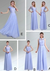 2015 Modest Belt Empire Prom Dress in Lavender