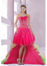 Beautiful Sweetheart High Low Prom Dress for 2015